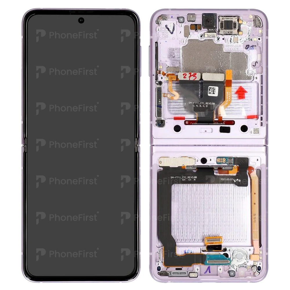 Samsung Z Flip 3 F711 LCD (W/F) Service Pack Inner Screen Lavender