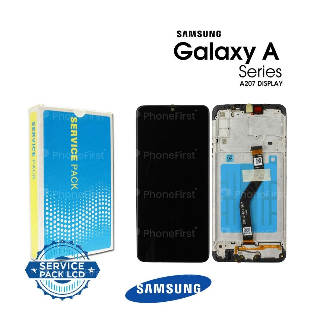 Samsung A20s A207 LCD (W/F) Service Pack Black