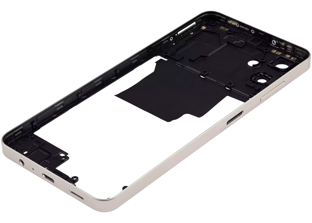 Samsung A06 A065 - Middle Frame Housing With Buttons White