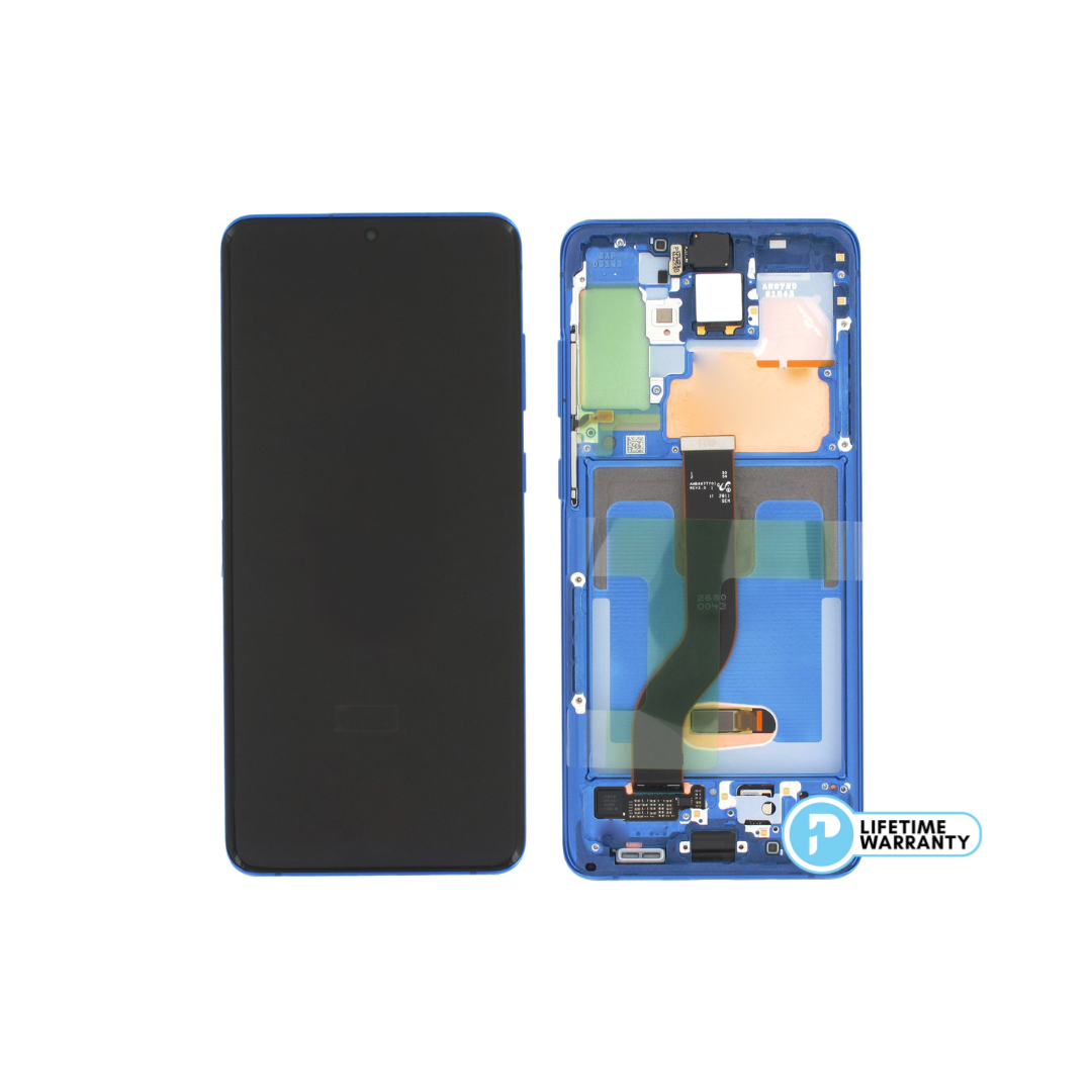 Samsung S20 Plus G985 LCD (W/F) Service Pack Aura Blue (Dark Blue)